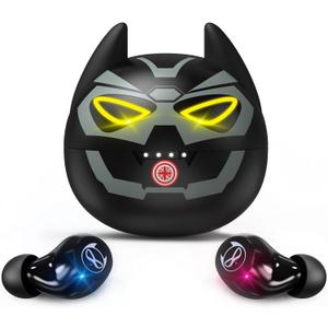 Earbuds for Kids Cute Design in-Ear Wireless Earphones for Kids Boys Adult Bluetooth 5.0 Waterproof Sport Stereo Headphones with Mic for iPhone/Android