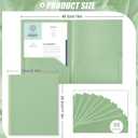 Gueevin 50 Pcs Plastic Folders with Pockets, Back to School Two Pocket Folder Fit Letter Size, Heavy Duty School Business Card Holder for Home Office, 11. 61 x 9. 45 Inches (Sage Green)