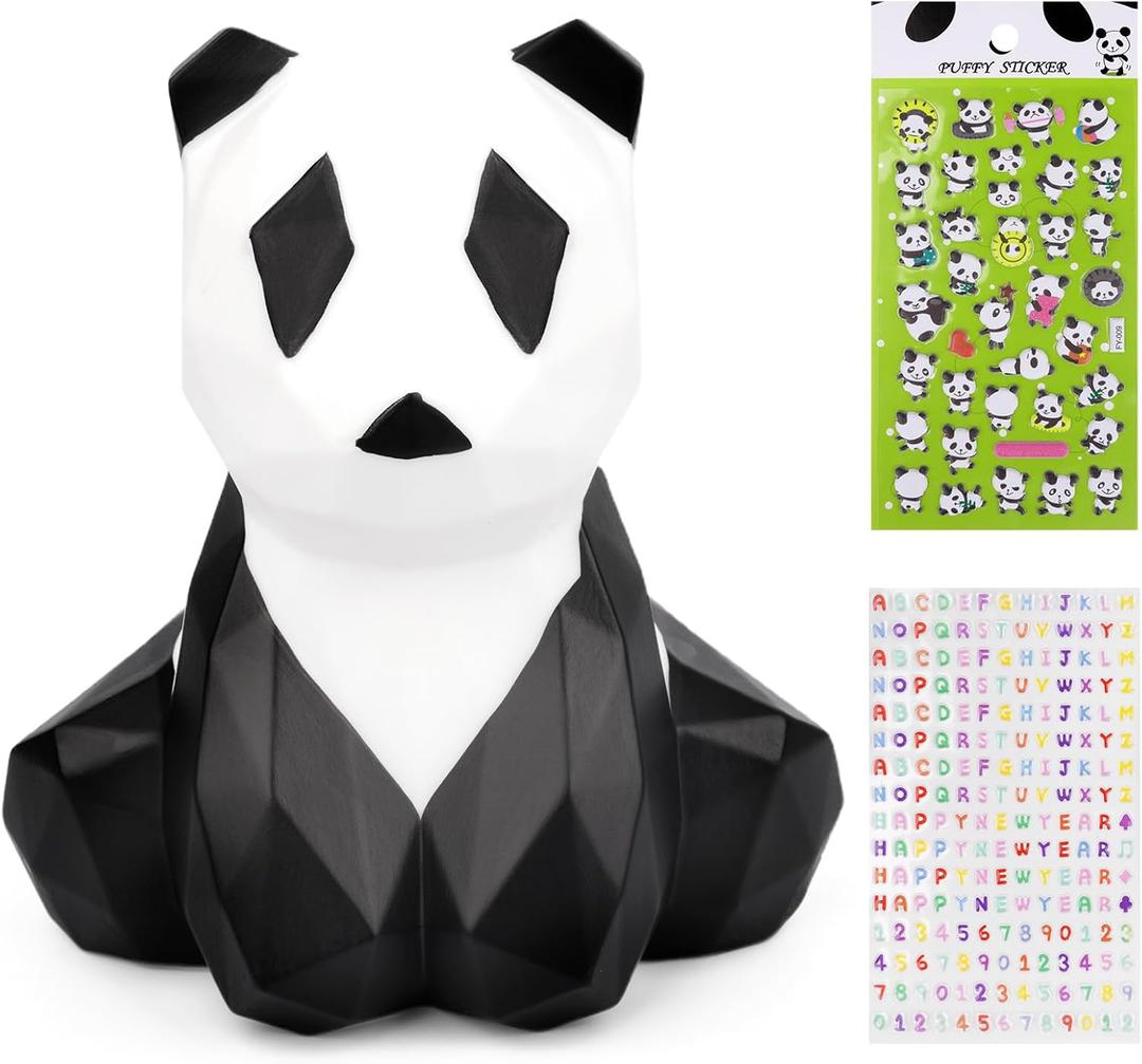 Small Panda Piggy Bank, Creative Money Coin Bank, Saving Box Birthday Gift for Kids Boys Girls