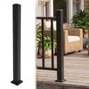 Akenow 2.8 in. x 2.8 in. x 39 in.Railing Post with Screws, Porch and Deck Railing Post,Fence Poles for Decks, Stair Railing Porches(Side Mount)