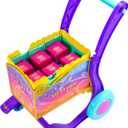 Wiz-O-Magic Shopping Cart Toy Push & Reveal Surprise Playset with 6 Magical Mystery Boxes, Pretend Grocery Shopping Role Play Toy for Kids Girls Boys 48, Refill & Repeat Play