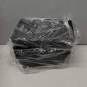 Plastic Storage Baskets With Lid, Storage Bins for Organizing, Stackable Decorative Containers for Shelves Drawers Desktop Closet Playroom Classroom Office, 6 Pack-Black