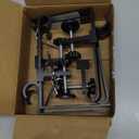 Stocking Hangers for Mantel,4 Pcs 2 in 1 Adjustable Fireplace Christmas Stocking Holder,No-Drill, Easy to Install Garland Hanger for Christmas Decorations,Fits 0.1-3.5Mantles(Black, 4)