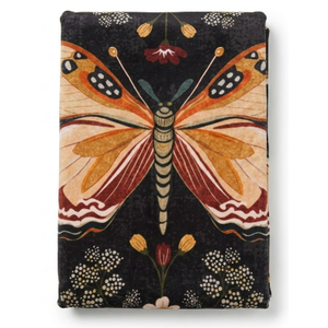 Lahome Black Floral 3x5 Washable Rug,Ultra Thin Bedroom Area Rugs for Dorm Entryway, Boho Butterfly Non Slip Bedside Rug,Stain Resistant Small Throw Carpet for Nursery Girls Kids Room