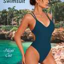 ShawGobow Sexy Swimsuit for Women,Backless Scrunch Butt High Cut Monokini,One Piece Cheeky Bathing Suit Beach Pool Party (XL)