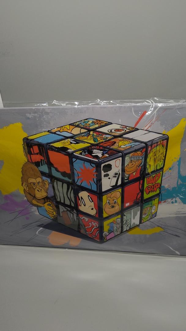 Abstract Wall Art For Living Room Artwork Graffiti Cube Canvas Art Wall Decor Modern Canvas Prints Pictures Colorful Wall Art For Home Hotel Artwork 24 X 48 Inch