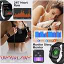 Jugeman Smart Watch for Men Women (Answer/Make Calls), 1.96"HD Smartwatch 113+ Sport Modes, New Activity Tracker with Heart Rate/Sleep Monitor Pedometer, IP68 Waterproof Fitness Watch for Android iOS