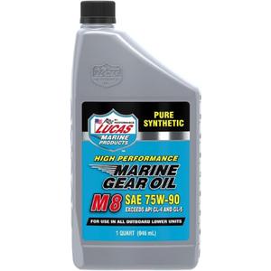 Lucas Oil 10652 Synthetic SAW 75W-90 M8 Marine Gear Oil - 1 Quart