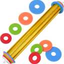 Adjustable Rolling Pins for Baking, Stainless Steel Rolling Pin with Thickness Rings, Metal Dough Roller for Fondant Cookies Pastry Pizza Pasta, Measuring Rolling Pin Baking Tools for Cake Baker, Gold