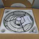 CLAIRDAI 42''Dimmable Fandelier Crystal Chandelier Ceiling Fan Retractable Ceiling Fan with Lights and Remote 6 Speed, 3 Light Change Retractable Blade Chandelier Ceiling Fan for Bedroom (9125-Black)