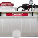 Chapin 97500E Made in The USA 25 Gallon Deluxe Dripless ATV/UTV 12 Volt Mounted Spot Sprayer with 5 Inch Wide Mouth, High Performing 12 V Diaphragm Pump and Filtration System, Translucent White