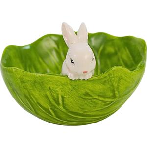 Raz Imports 2024 The Carrot Patch 6" Cabbage Bunny Bowl