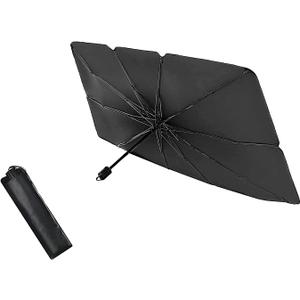 Windshield Sun Shade Umbrella - Foldable Car Sun Visor Protector Reflector for UV Ray Block and Heat Protection (31" x 55")