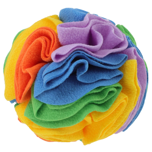Snuffle Ball for Dogs, Designed for Small Breeds and Puppies, Interactive Dog Toys, Keeps Pets Busy with Storage Bag Machine Washable, Colorful, Small
