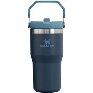 Stanley IceFlow Flip Straw Tumbler with Handle 20 oz | Twist On Lid and Flip Up Straw | Leak Resistant Water Bottle | Insulated Stainless Steel |BPA-Free | Navy
