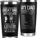 Dad Gifts from Daughter, Son, Kids - Fathers Day Gift for Dad - Birthday, Father's Day, Christmas Gifts for Dads - Father Gift Ideas - New Papa Daddy Stepdad Ideas - 20 Oz Black Tumbler