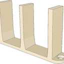 5-Pack Sliding Closet Door Floor Guide Bracket | Universal Fit for 1-3/8" Width Bypass Doors (Beige) | Grovers Home Solutions