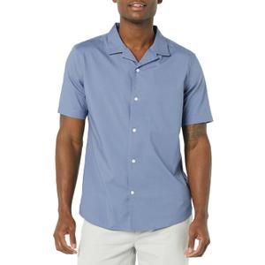 Amazon Essentials Men's Vacation Cotton Button-Down Short Sleeve Resort Shirt (Medium)
