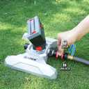 Eden 94127 Metal Adjustable 4-Way Mini Turbo Oscillating Sprinkler W/Quick Connect Starter Set, 20 Nozzle, Covers up to 4,000 sq. ft