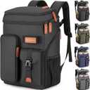 BAGPARKK Insulated Cooler Backpack,33 Cans Multifunctional Double Deck Leakproof Cooler Bag with Sternum Strap,Large Capacity Lightweight Travel Camping Beach Backpack