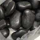 Pulovin 20 lbs Black Stones for Plants Indoor, 3-4 Inch Decorative River Rocks for Plants, Flower Pots, Vase, Polished Garden Stones for Outdoor Landscaping, Walkways, Yard