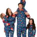 PajamaGram Matching Christmas PJs for Family, Christmas Lights, Mens Medium Blue (Blue, M)