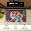 Welcome Mat for Front Door, Non-Slip, Flowers, 24 x 36 in | Traps Dirt and Moisture, Absorbent Coarse Fibers, Fade Resistant, Low Profile, Waterproof Backing, Indoor and Outdoor Entry