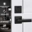 JO.KO Keyed Entry Door Handle and Single Cylinder Deadbolt Door Locks,Matte Black Front Door Handle and Deadbolt Set,Heavy Duty Exterior Door Lever for Office and Home 1 Key 1 Combo