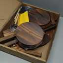 GEEBOBO 5 Tiered Tall Plant Stand for Indoor, Wood Plant Shelf Corner Display Rack, Multi-tier Planter Pot Holder Flower Stand for Living Room Balcony Garden Patio (Walnut)