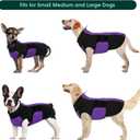 Kuoser Dog Jacket, Warm Dog Coats for Small Dogs, Reflective Doggie Winter Jacket Cold Weather Pet Coats with Leash Hole, Winter Coat Apparel for Yorkie Chihuahua, Purple XS (XS (Chest Girth: 9.8-12.6''))