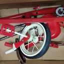 Radio Flyer 34TX Kids Beginner Classic Steel Framed 10 Inch Front Wheel Adjustable Seat Tricycle with 3 Position Push Handle, Red, 10-12 Inches