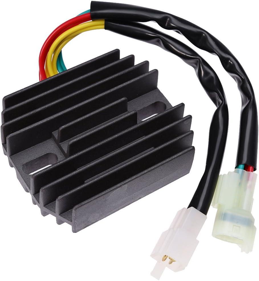 Voltage Regulator Rectifier Assembly 12V Replacement for Arctic Cat 500 ATV 2000-2008, Replacement for Arctic Cat 400 2003-2008, Replacement for Arctic Cat 375 2002 Replace# 3402-682