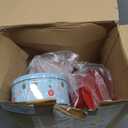 LemonRoad 18 Pack 5.2 Inch Round Christmas Cookie Tins with Lids for Gift Giving Holiday Treats, Metal Empty Candy Tin Containers, Small Xmas Cookie Jar for Baking Party Favors(Classic Style)