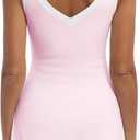 Topcloset Tennis Dress for Women with Shorts Athletic Golf Active Workout Dress with Pockets Easy Peasy Shorts (Pink, S)