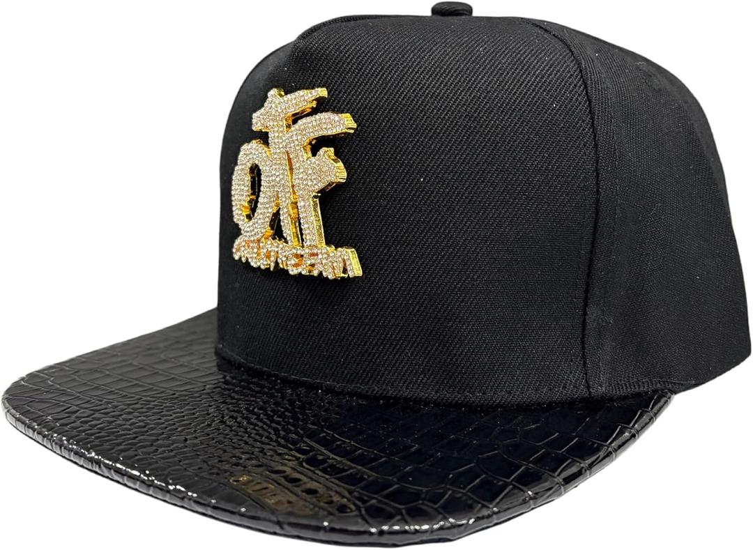 Snapback Hats for Men Adjustable Flat Bill Hat Unisex Baseball Caps OTF Snapback Cap Hip Hop Hat Black