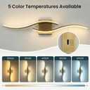 Vanity Light for Bathroom, 31.6 Inch Gold Bathroom Lights Fixture Over Mirror, LED Dimmable and 5CCT Adjustable Color Temperatures Modern Wall Sconces for Bathroom Bedroom Living Room