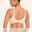 COOL CUTE Jelly Bras for Women Wireless Comfort Bralette for Women Seamless Everyday Bra Soft Support Invisible T-Shirt Bra (Beige, L)