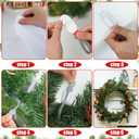 12 Pcs Christmas Garland Hanger for Mantle Damage Free Garland Hooks with Removable Adhesive Hanging Wreath Ties Stocking Holder Reusable Straps for Christmas Wreath Fireplace Mantle Stairways