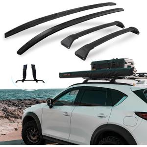 SNIXWOO Roof Rails & Cross Bars for Mazda CX5 CX-5, Easy Installation, No Drilling Required, Complete Set in Sleek Black (2017-2025)