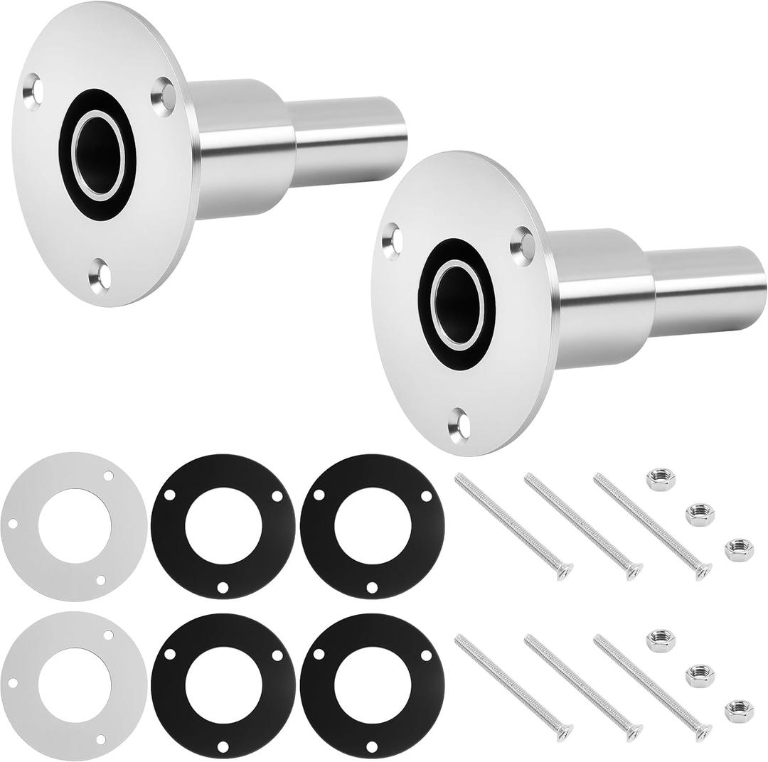 Thru Hull Exhaust for Boats - 2 Pack 316 Stainless Steel Diesel Heater Exhaust Pipe Thru Wall with Heat Insulation for Damage Prevention, Easy to Install, Suitable for 24mm Pipe, for Boat, RV, Garage