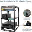 Tecmojo 20U Open Frame Network Rack for IT & AV Gear, AV Rack Floor Standing or Wall Mounted,with 2 PCS 1U Rack Shelves & Mounting Hardware,Network Rack for 19" Networking,Audio and Video Device