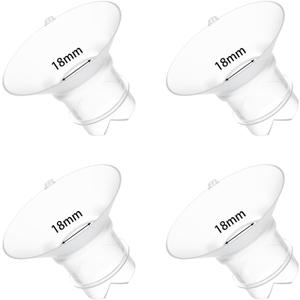 4pc Upgraded 18mm Flange Inserts with Pull Tab and Triangle-Cut Design, Improves Fit and Comfort for Breast Pumping Moms, for Momcozy/Medela/Spectra/Eufy/Lansinoh/TSRETE/Elvie/NCVI/Paruu Breast Pump