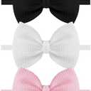 Pack Of 3 AYAOZTT Newborn Girl Bows Baby Headband 3 Package Handmase little girls toddler