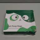 125 Count Cat Poop Bags with Handle, 100% Compostable & Biodegradable for Kitty Dog Pet Waste, Cornstarch-Based Disposable Litter Trash Bag, Extra-Thick, Leak Proof, Easy to Tie, Unscented