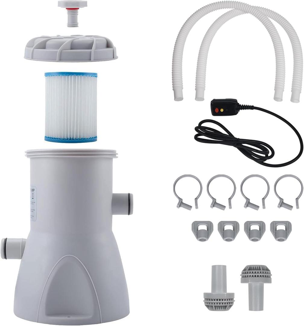 Pool Pump Filter 800 GPH, Pool Filters for Above Ground Pool Filter, Cartridge for Inflatable Swimming Pools, for 800 Gallon Easy Set Pool Filter Pump
