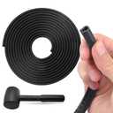 Car Door Edge Guards Black, 32.8Ft(10M) Car Door Edge Protector Rubber U Shape Edge Trim Universal Fit for Jeep Trucks Offroad SUV All Vehicles with Rubber Mallet(Black 32.8FT)