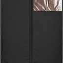 62-Inch Garment Bags Covers, Hanging Clothes Bag, Suit Cover Bags with Clear Window for Hanging Closet Clothes Storage and Travel (Black)