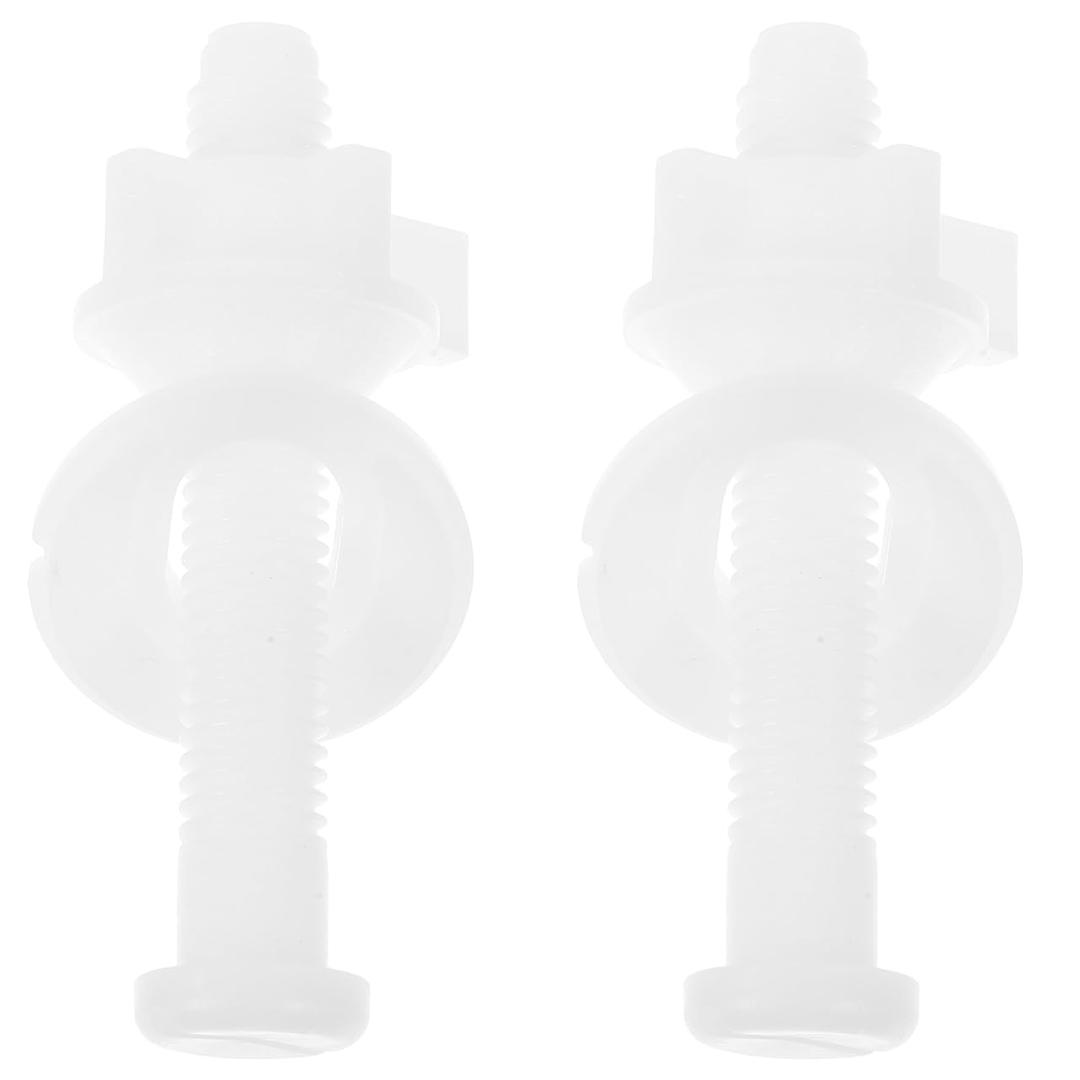 Mipcase Toilet Seat Screws with Washers Universal Toilet Bolts Replacement Kit Bathroom Hardware Fixing Bolts 2 Pieces 2.55X1.18X0.98In