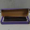 Set of 8 10 Inch Black Taper Candles, Dripless Unscented Skinny 0.76 Inch Base Candlesticks for Halloween Home Party Dinner Table Decoration