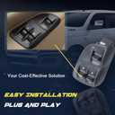 56021912AB Master Power Window Switch & Bezel Assembly Compatible with Dodge Ram 1500 2500 3500 1998-2002, Compatible with Dodge Dakota 1998-2000 Replace# 901-440 DS-1230 56021912AA